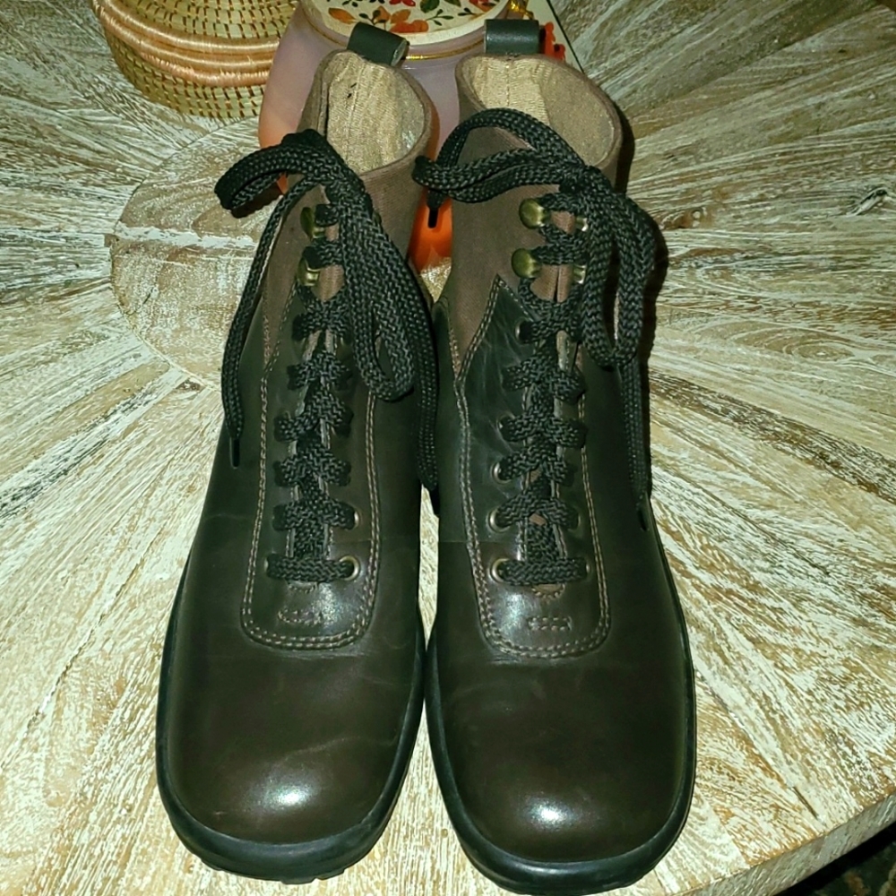 Nicole Nanette Leather Lace Up Boots